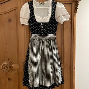High quality German dirndl from Hammerschmid, along with blouse and apron.